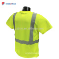 High Visibility Class 2 Orange T-shirt With Moisture Wicking Mesh Reflective Hi Vis Short Sleeve Safety Apparel Pocket